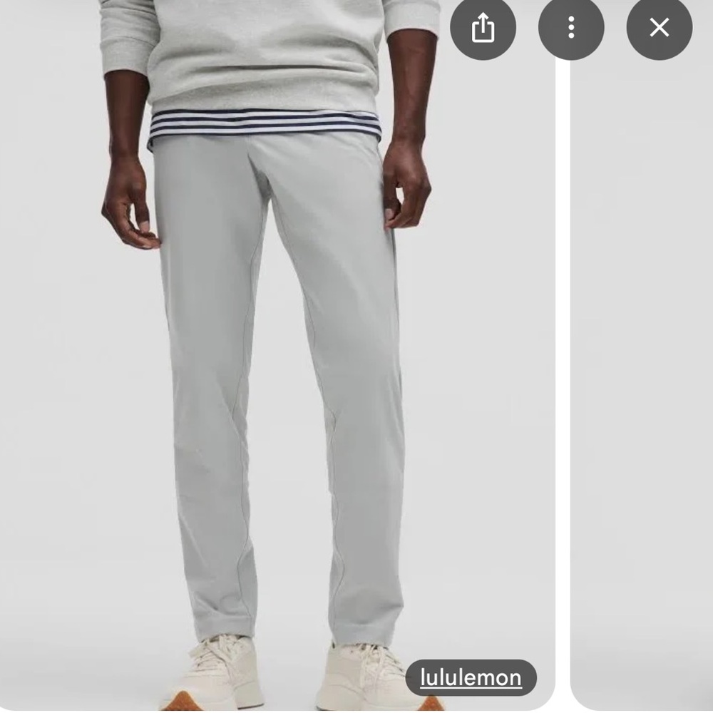 Lululemon Commission Pants Light Gray 34